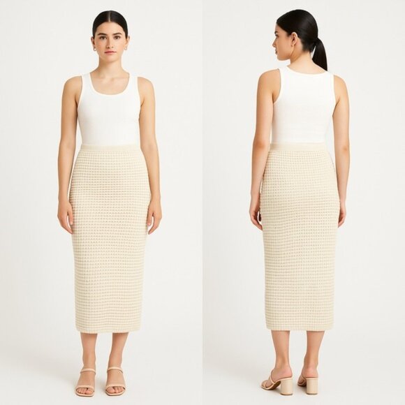 Reformation Cotton Crochet Midi Skirt - Picture 1 of 6